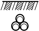 A monochromatic depiction of electric cables.