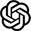 Black and white geometric knot design forming a symmetrical, interwoven pattern with six loops, set against a light gray background.