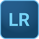 Blue square icon with the light blue letters “LR” centered, representing Adobe Lightroom.