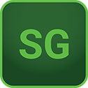 A square green icon with rounded corners featuring the bold light green letters “SG” centered on a dark green background.