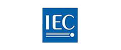 Blue square logo with the white letters “IEC” and three horizontal lines below, ending in a circle.
