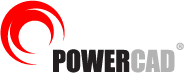 PowerCAD logo with a red swirl design on the left and the word “POWERCAD” in black and gray text on the right.